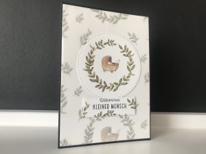 Handgemachte Grußkarte Hallo Baby #1 | Willkommen kleiner Mensch