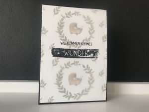 Handgemachte Grußkarte Hallo Baby #2 | Willkommen kleines Wunder