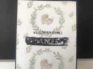 Handgemachte Grußkarte Hallo Baby #2 | Willkommen kleines Wunder