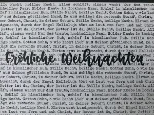 Weihnachtskarte #4 | Stille Nacht, heilige Nacht