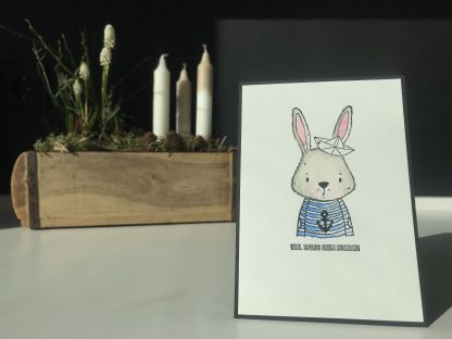 Osterkarte #2 | Käpt'n Hasenherz - Viel Spaß beim Suchen