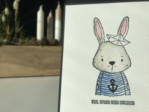 Osterkarte #2 | Käpt'n Hasenherz - Viel Spaß beim Suchen - Close Up
