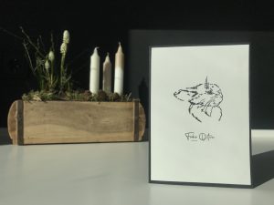 Osterkarte #3 | Hasenskizzen Hase #3